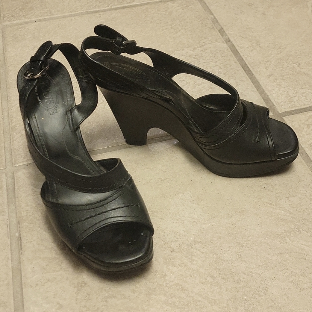 Tod's black heels size 36.5